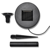 Solar Bowl 3 Led Garden Lights With Spike Anchors & Solar Panel