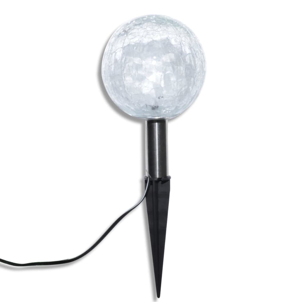 Solar Bowl 3 Led Garden Lights With Spike Anchors & Solar Panel