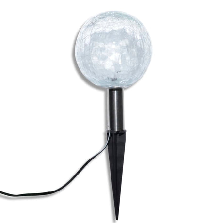 Solar Bowl 3 Led Garden Lights With Spike Anchors & Solar Panel