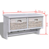 Wall Shelf 60X23.5X33 Cm Paulownia Wood