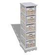 Wooden Storage Rack 5 Weaving Baskets