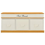 Storage Bench Solid Paulownia Wood 100 Cm