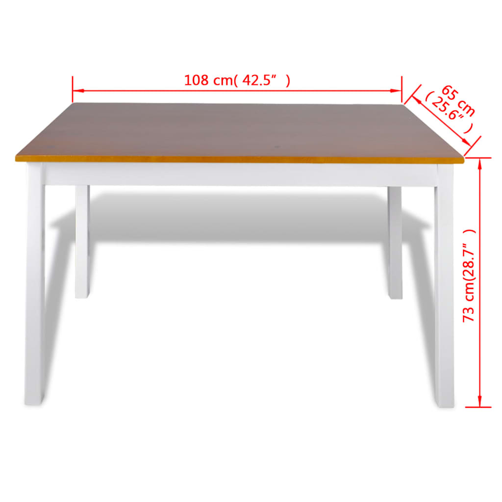 5 Piece Dining Set And White