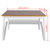 5 Piece Dining Set And White
