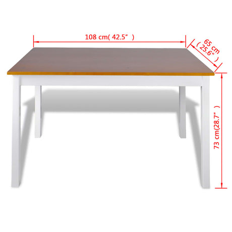 5 Piece Dining Set And White