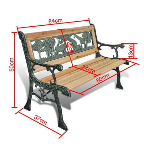 Children Garden Bench 84 Cm Wood