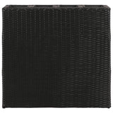 Garden Raised Bed With 4 Pots Poly Rattan