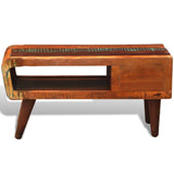 Coffee Table With Curved Edge 1 Drawer Reclaimed Wood