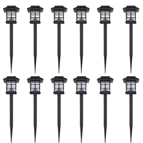 Outdoor Solar Lamp Led Light 12 Pcs Spike 8.6 X 8.6 X 38 Cm