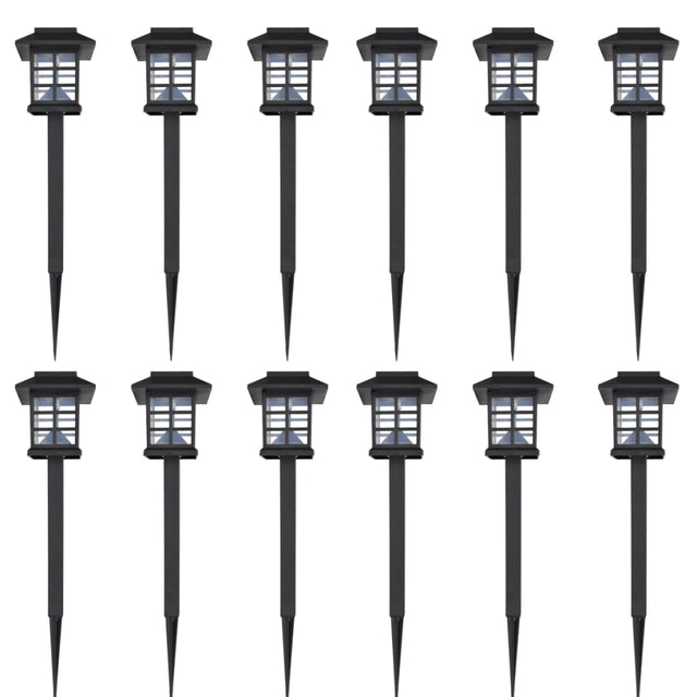 Outdoor Solar Lamp Led Light 12 Pcs Spike 8.6 X 8.6 X 38 Cm