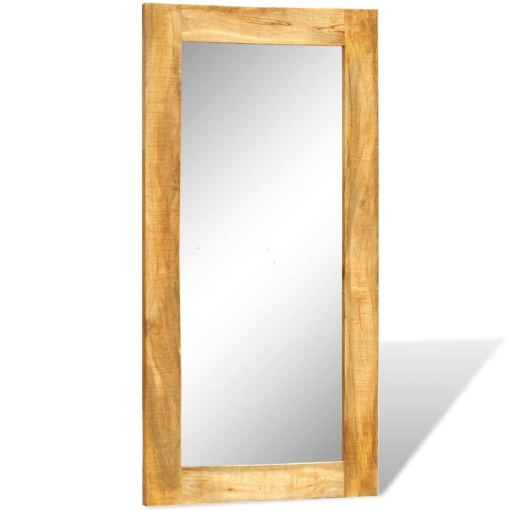 Wall Mirror With Solid Wood Frame 120 X 60 Cm