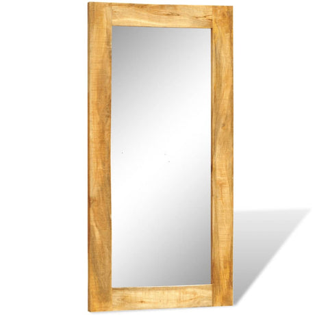 Wall Mirror With Solid Wood Frame 120 X 60 Cm