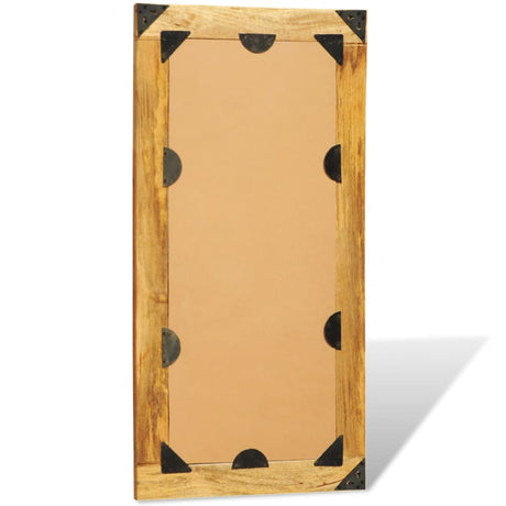 Wall Mirror With Solid Wood Frame 120 X 60 Cm