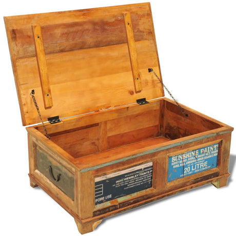 Coffee Table With Storage Vintage Reclaimed Wood