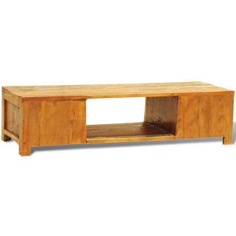 Reclaimed Wood Tv Cabinet With 2 Doors Vintage Antique-Style