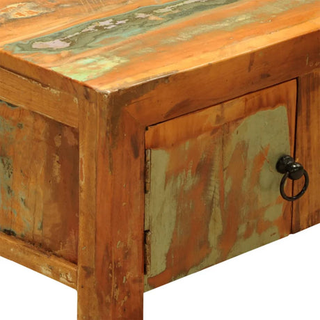 Reclaimed Wood Tv Cabinet With 2 Doors Vintage Antique-Style