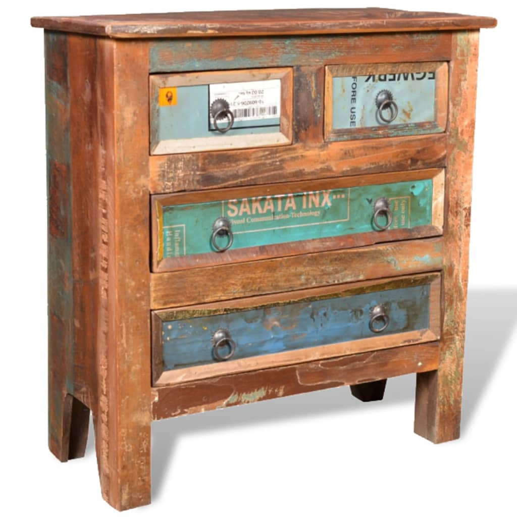 Reclaimed Cabinet Solid Wood With 4 Drawers