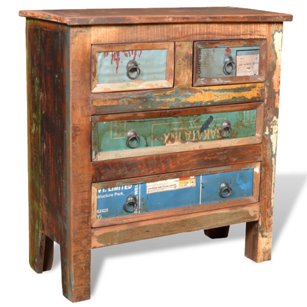 Reclaimed Cabinet Solid Wood With 4 Drawers