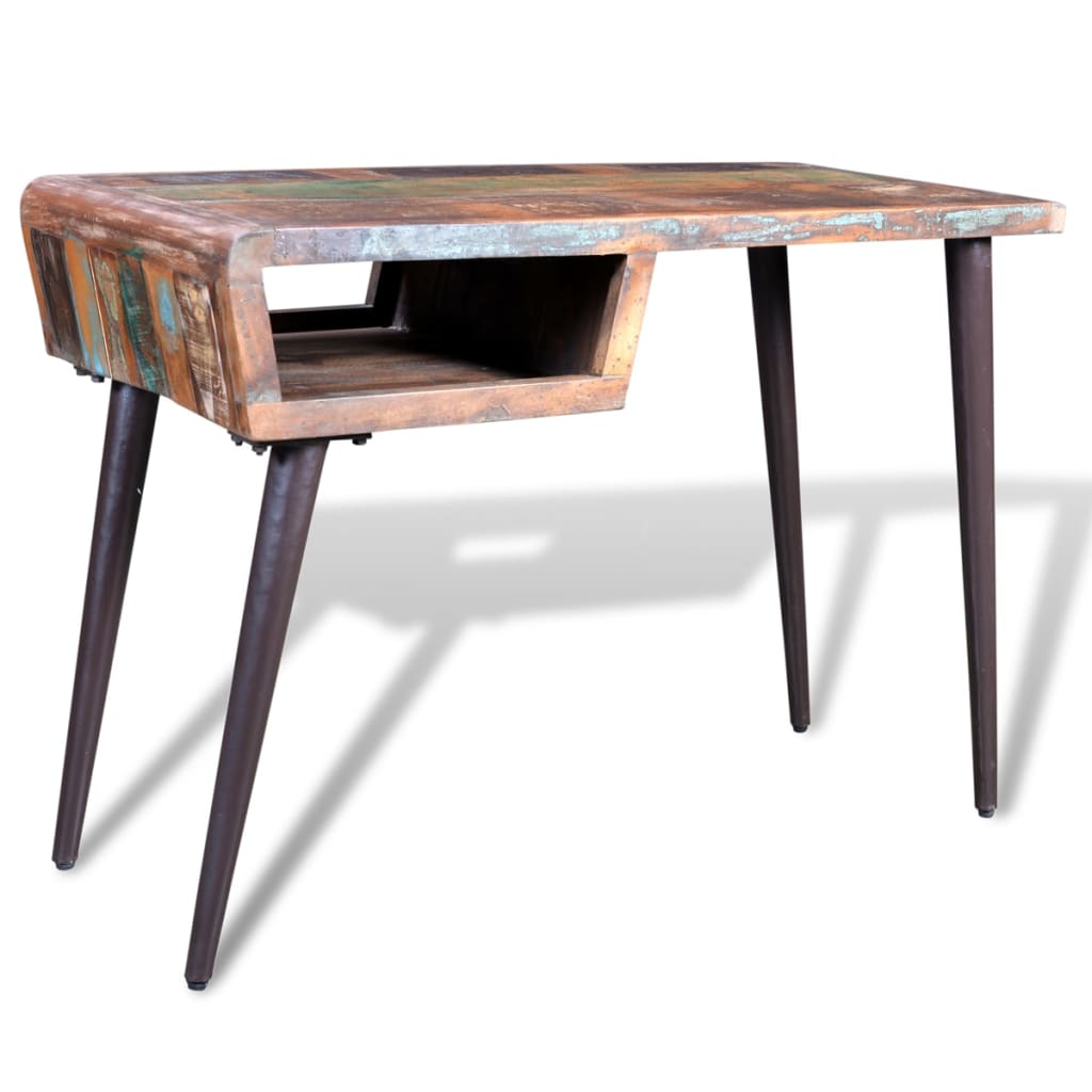 Reclaimed Wood Desk With Iron Legs