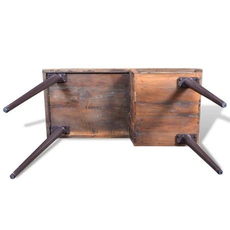 Reclaimed Wood Desk With Iron Legs