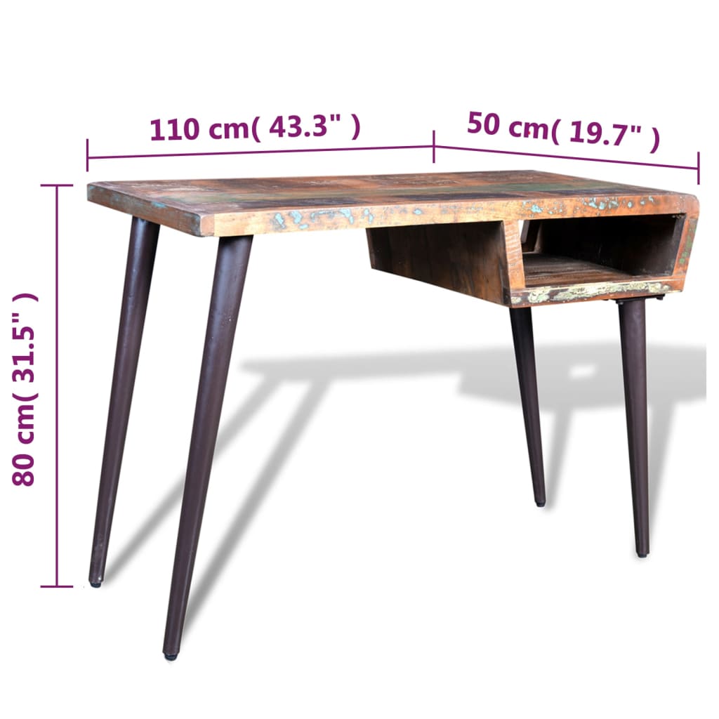 Reclaimed Wood Desk With Iron Legs