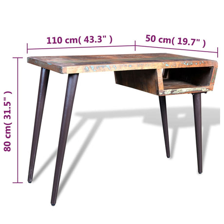 Reclaimed Wood Desk With Iron Legs