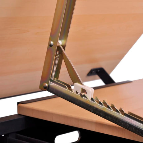 Two Drawers Tiltable Tabletop Drawing Table With Stool