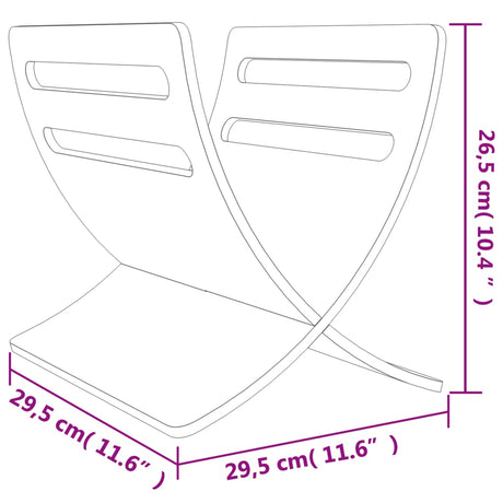 Wooden Magazine Rack Floor Standing