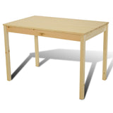 Dining Set 5 Pieces Pine Wood Natural