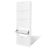 Look Wooden Shoe Cabinet With 5 Compartments