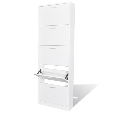 Look Wooden Shoe Cabinet With 5 Compartments