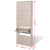 Look Wooden Shoe Cabinet With 5 Compartments