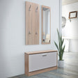 And White 3-In-1 Wooden Shoe Cabinet Set