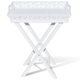 Side Table With Tray White