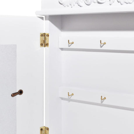Key Cabinet With Photo Frame White