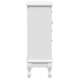 Cabinet with 5 Drawers 2 Shelves White