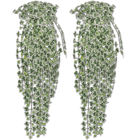 2 Pcs Artificial Ivy Bush 90 Cm Variegated