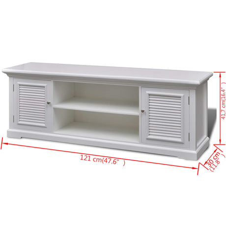 Tv Stand White Wood