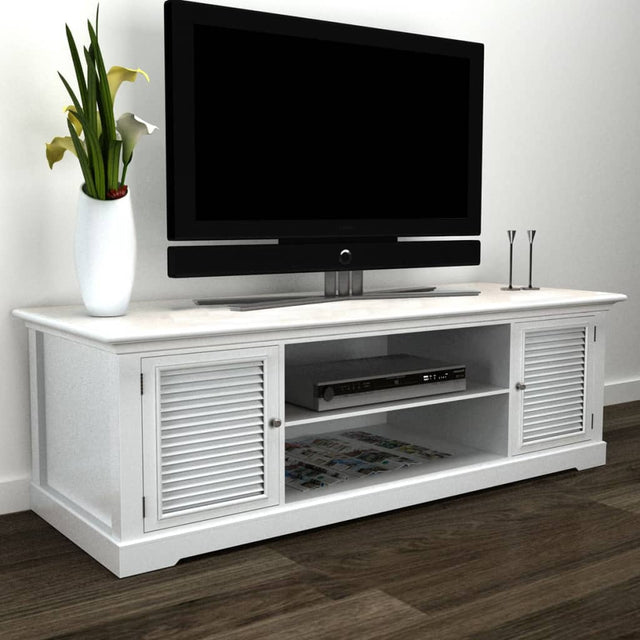 Tv Stand White Wood