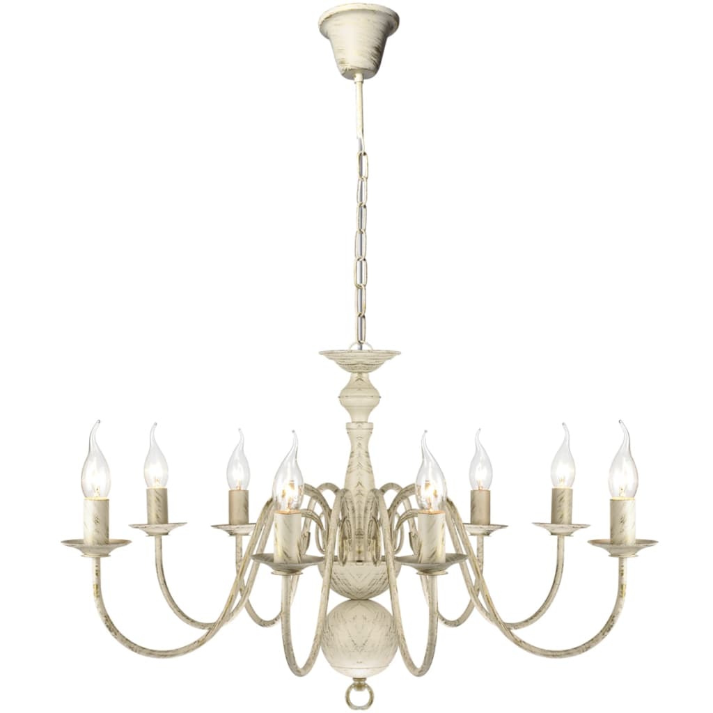 Antique Metal Chandelier 8 X E14 Bulbs