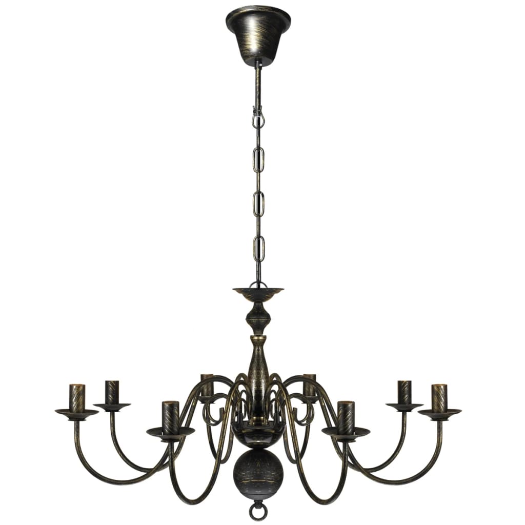 Antique Metal Chandelier 8 X E14 Bulbs