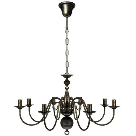 Antique Metal Chandelier 8 X E14 Bulbs