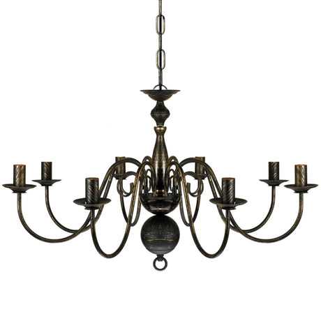 Antique Metal Chandelier 8 X E14 Bulbs