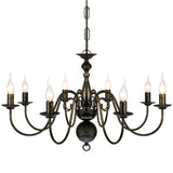 Antique Metal Chandelier 8 X E14 Bulbs