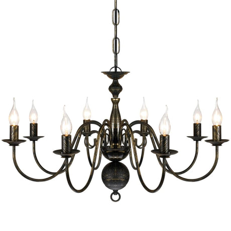 Antique Metal Chandelier 8 X E14 Bulbs