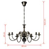 Antique Metal Chandelier 8 X E14 Bulbs
