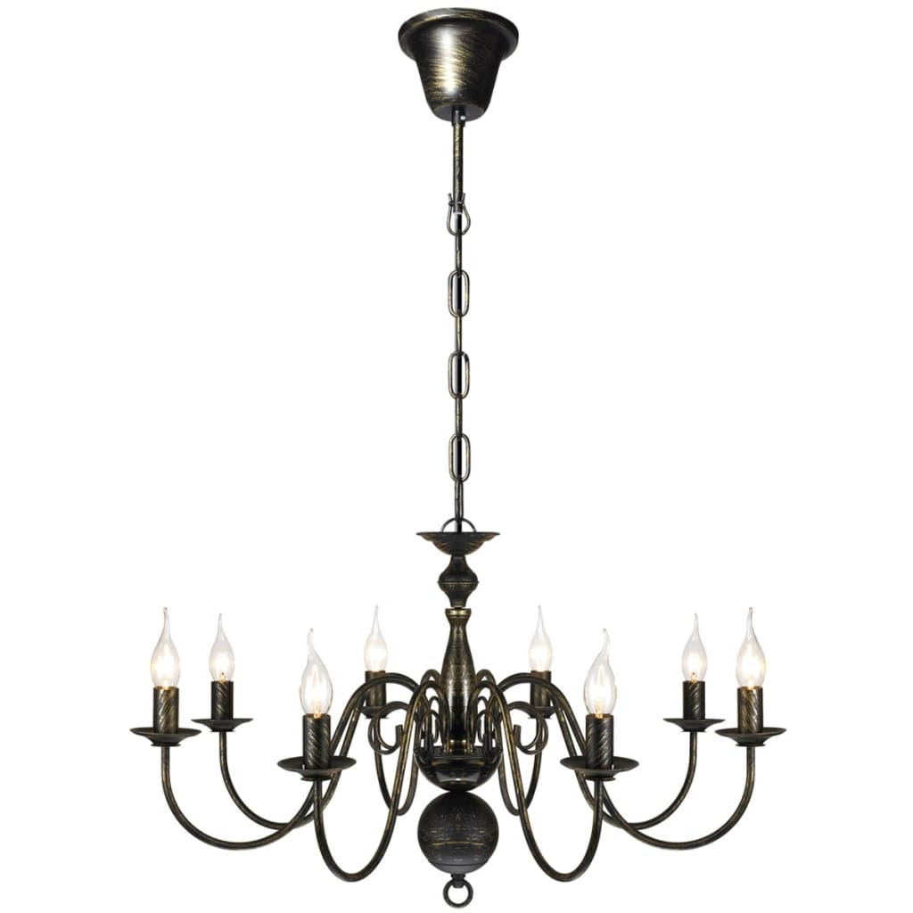 Antique Metal Chandelier 8 X E14 Bulbs