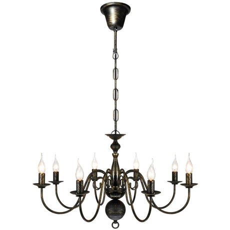 Antique Metal Chandelier 8 X E14 Bulbs