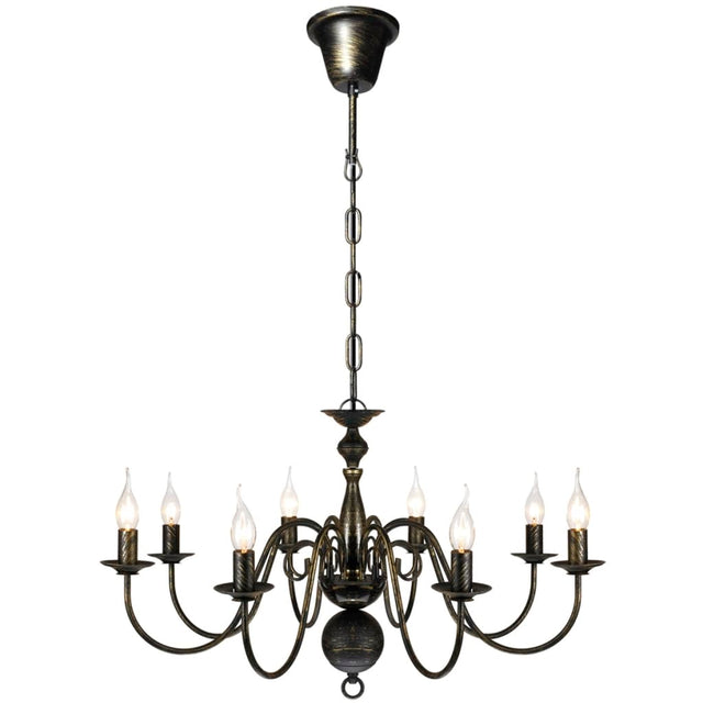 Antique Metal Chandelier 8 X E14 Bulbs