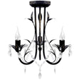 Art Nouveau Style Chandelier Crystal Beads 3Xe14 Bulbs